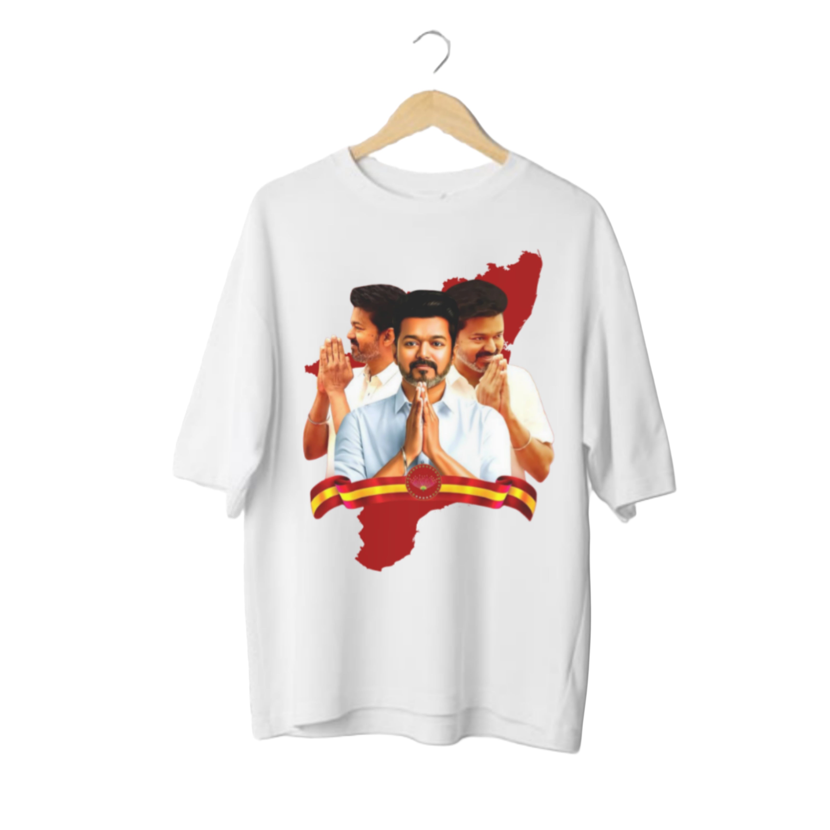 TVK party vijay printed white premium tshirt